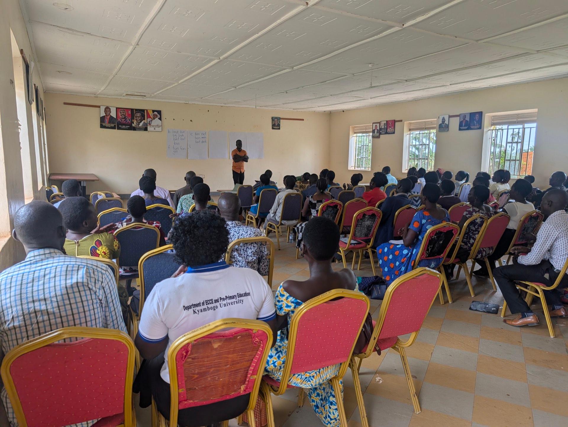 Teachers and learners using structured reading materials in class