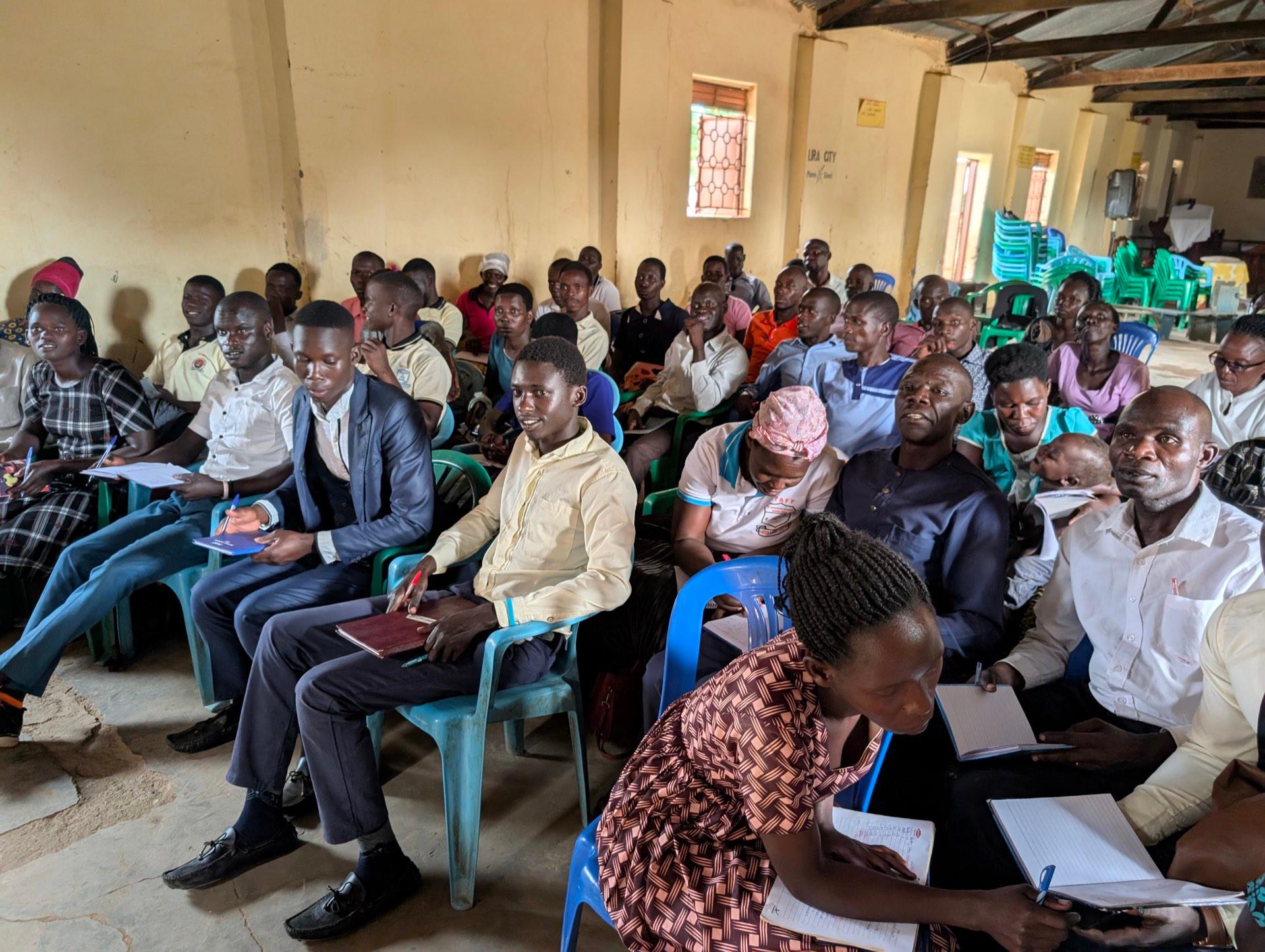 Teachers in a practical structured phonics training session